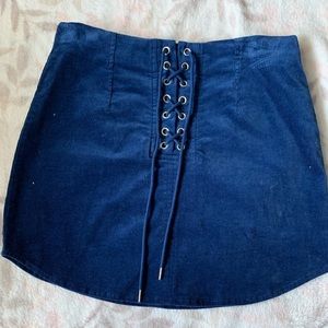 Navy blue mini skirt